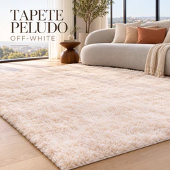 Tapete Decorativo Grande 3,00x2,00 Peludo Sala de Estar Macio Confortável Luxo