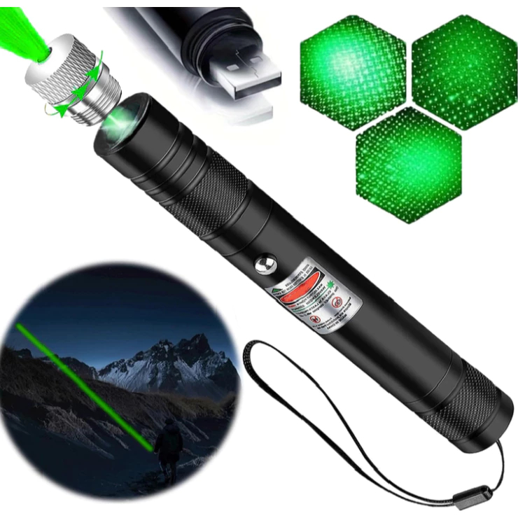 Ponteiros Laser Verdes Recarregáveis Lanterna 303 De Alta Potência