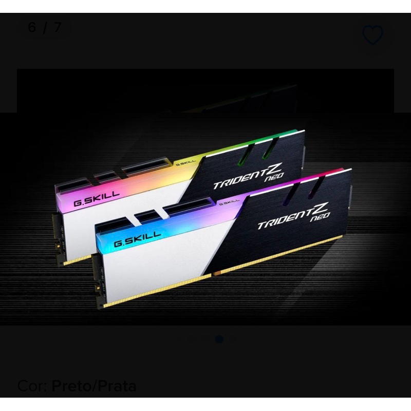 Memória RAM G.Skill trident Z Neo RGB 32GB (2X16GB) DDR4 3600MHz