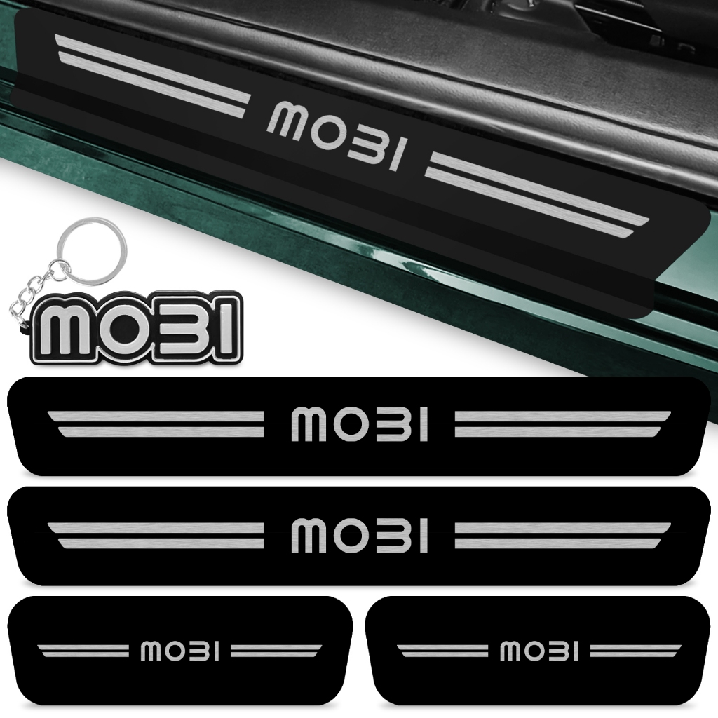 Kit Soleira 4 Portas Carro Mobi Vinil Chaveiro Protetor Adesivo 16 17 18 19 20 21 22 23 24 25 26