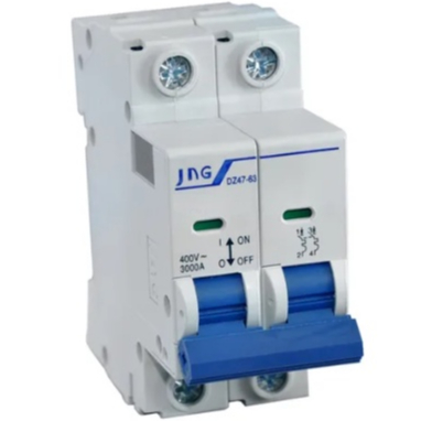 Kit Mini Disjuntor 6 Unidades de Disjuntor Din Bipolar 2P Jng 63A