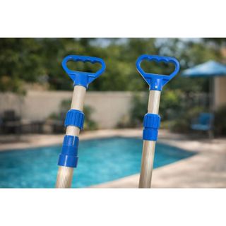 Cabo telescópico alumínio estriado 3 metros para limpeza de piscina em Oferta na Shopee