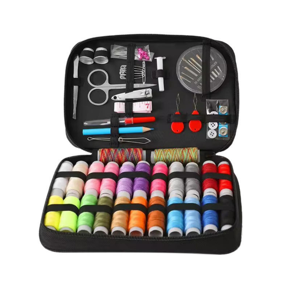 Kit de Costura Doméstica Estojo Completo 135 pçs Bolsa Portátil com Zíper