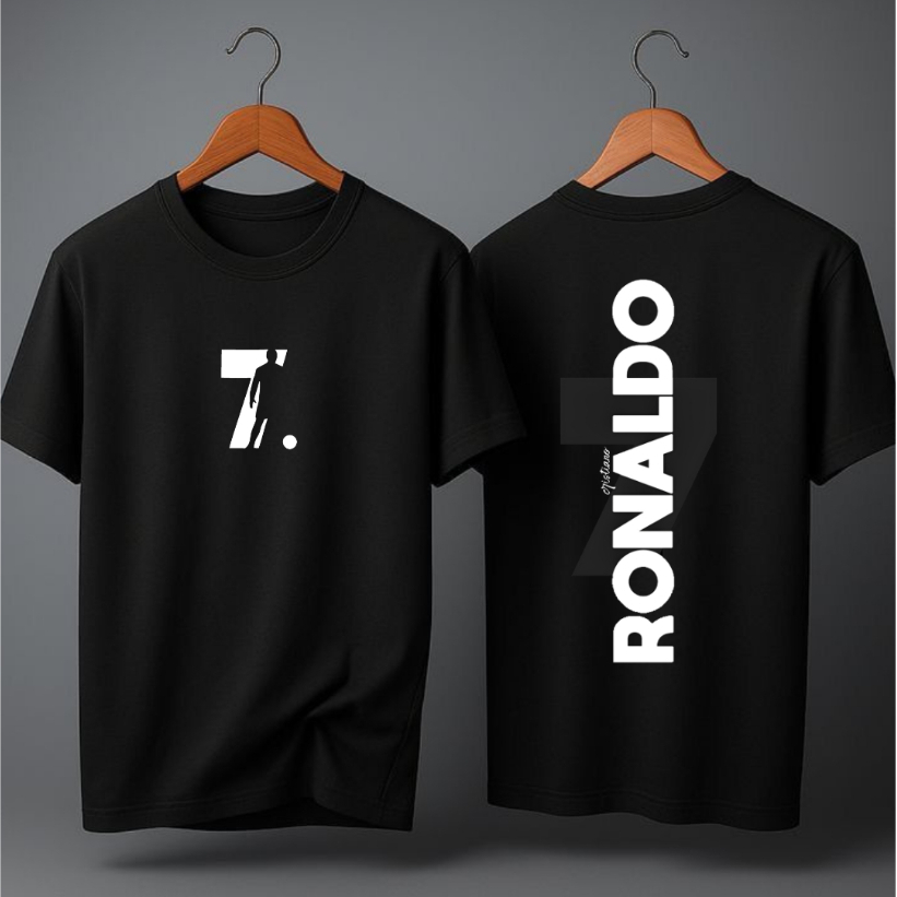 conjunto Cristiano Ronaldo 7 camiseta algodão + bermuda short tectel leve confortavel moda masculina lançamento premium