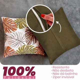 4 Capas Almofadas Decorativas 50x50 Sem Refil Luxo Modernas Estampadas Com Ziper Invisivel Lavavel em Oferta na Shopee