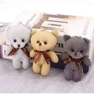 Kit 6-12 -24uns Chaveiro Com Pingente De Urso Ttedy De Pelúcia 12cm envia cor aleatória