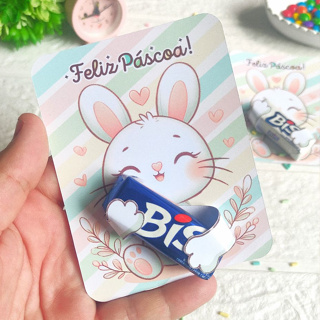 Kit 50 Cartão de Páscoa - Coelhinho abraçadinho - Porta bis ou batom - Lembrancinha de Páscoa em Oferta na Shopee