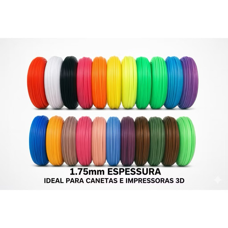 Filamento Pla Premium Cores Selecionáveis 10 Metros