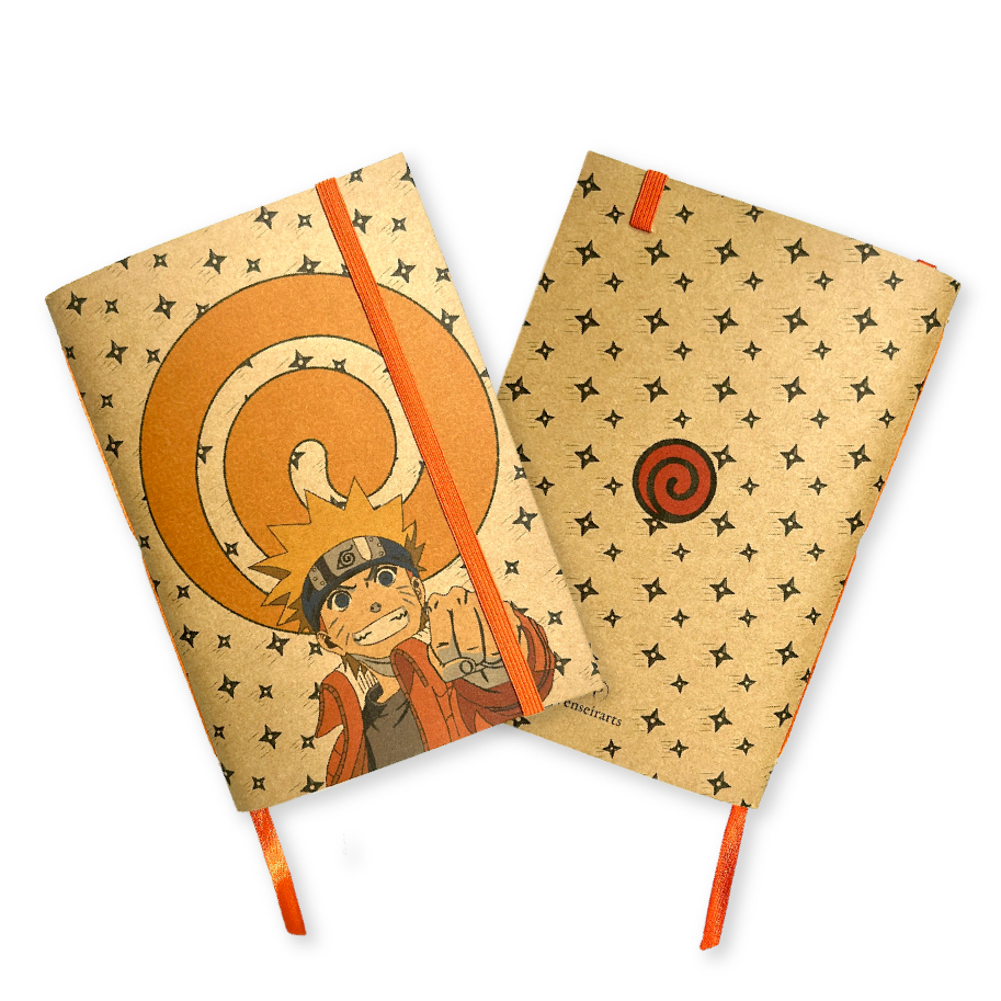 Sketchbook Naruto Uzumaki V2 Anime Naruto Caderno Artesanal A5 Rústico 50 Folhas Brancas 120g