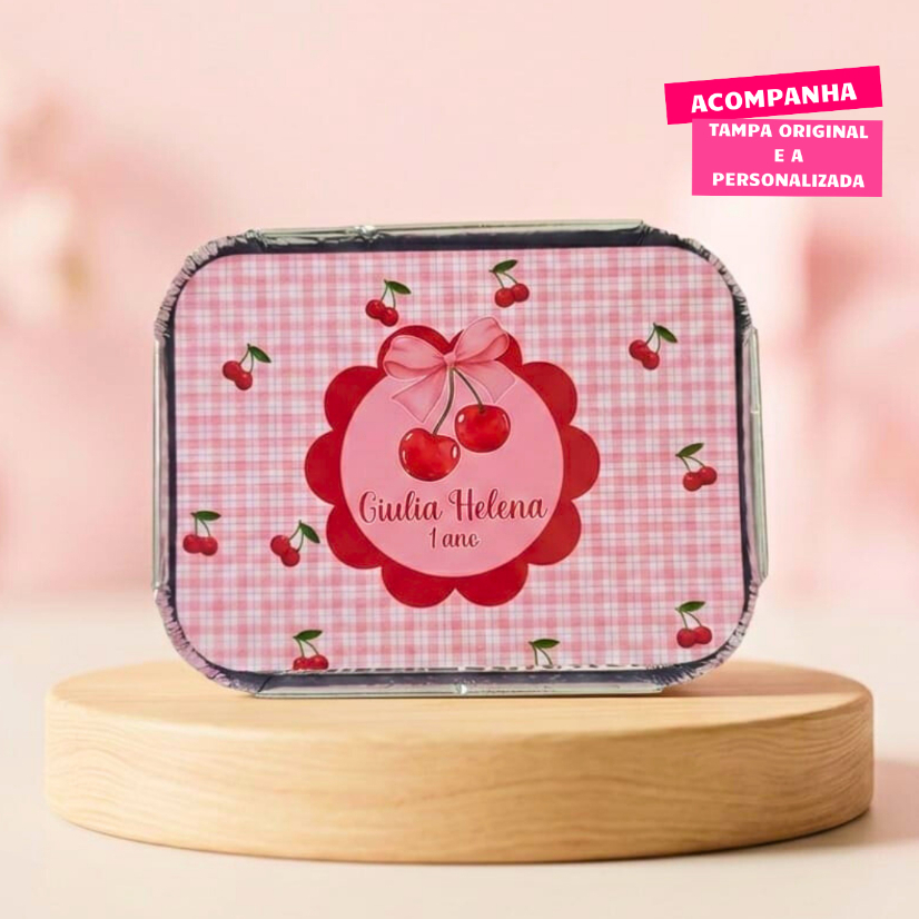 MARMITINHA PERSONALIZADA CEREJINHA / LEMBRANCINHAS DE ANIVERSÁRIO / MARMITA