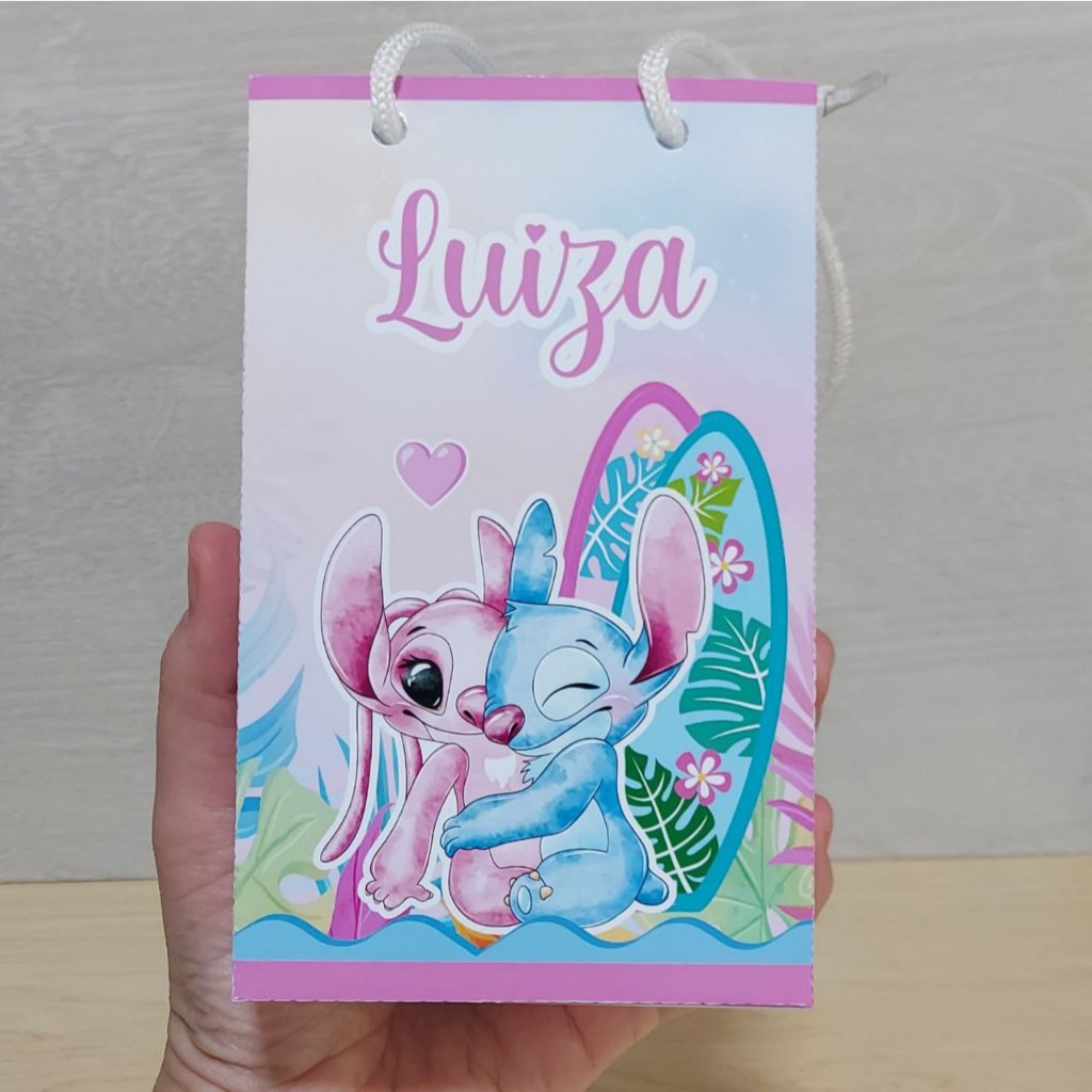 Sacolinha Surpresa STITCH Personalizada (10x15cm) Kit Lembrancinha Festa Infantil