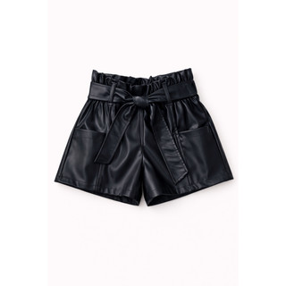 Short Feminino de Couro Sintético com Cinto - Estilo Moderno e Confortável Feminino meninas blogueirinha