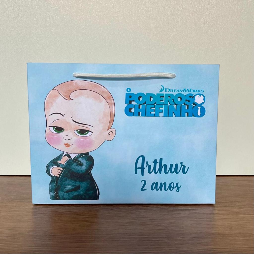 Sacolinhas Personalizadas Poderoso Chefinho - Pegue e Monte - Lembrancinha Poderoso Chefinho