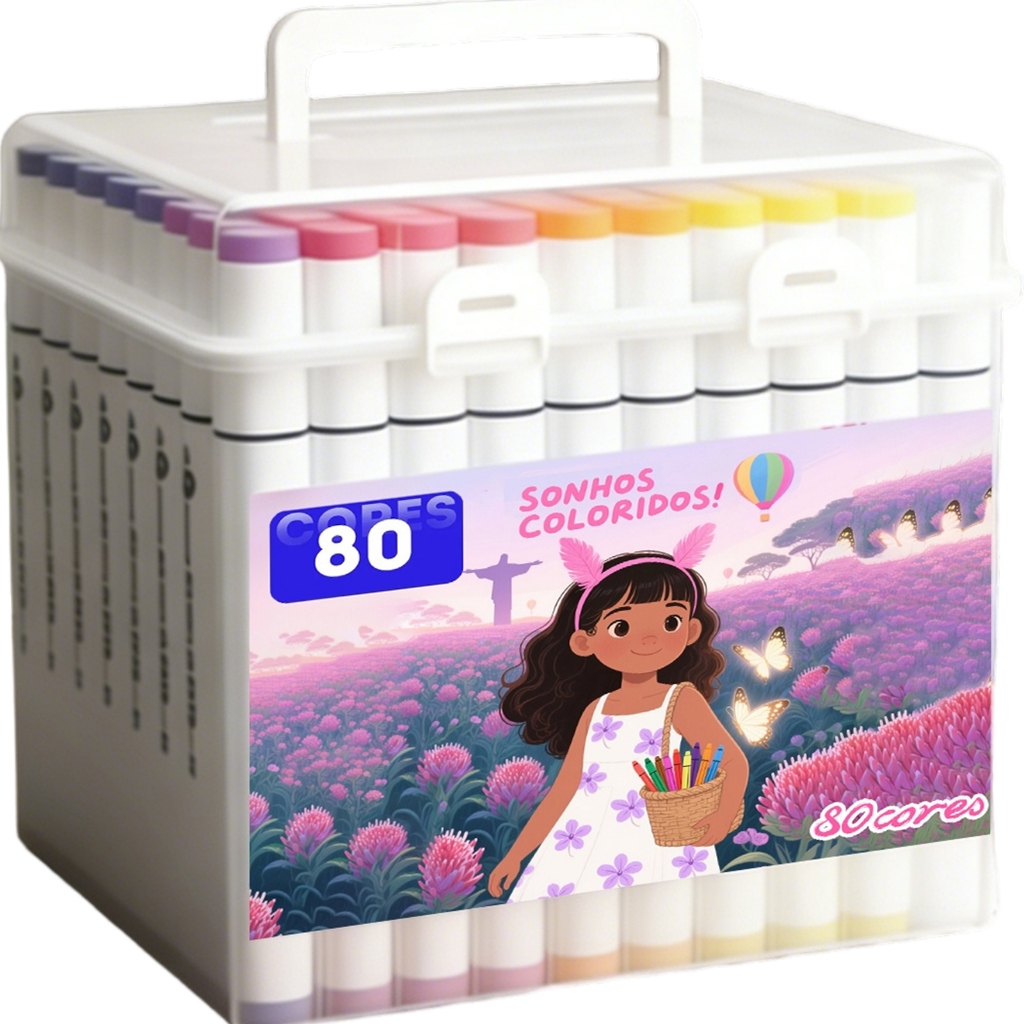 Kit 80 Canetinhas Com Base Permanente Ponta Dupla Branca em Oferta na Shopee