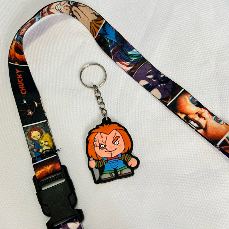Kit Chucky Cordão Tirante + Chaveiro Emborrachado