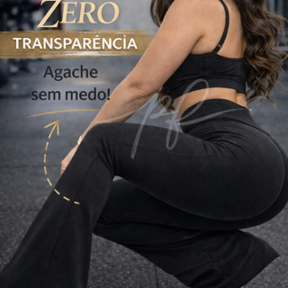 Calça Legging Flare Levanta Bumbum Cós Alto Modeladora Calça Bailarina Feminina em Oferta na Shopee