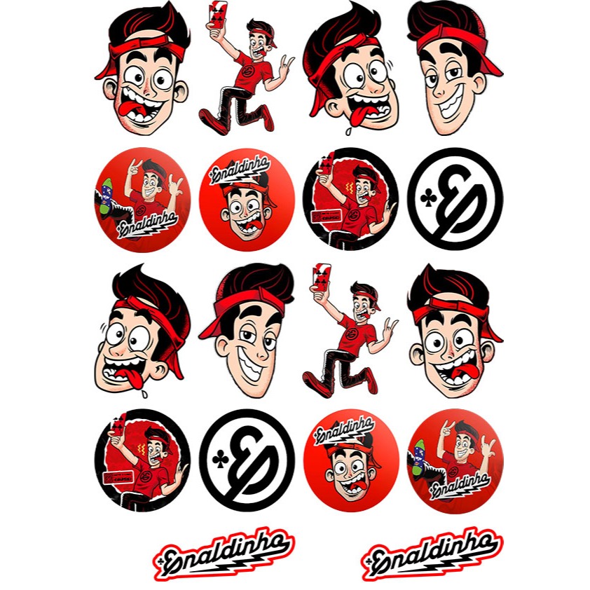Tatuagens Adesivas Infantis – Enaldinho | Kit com 18