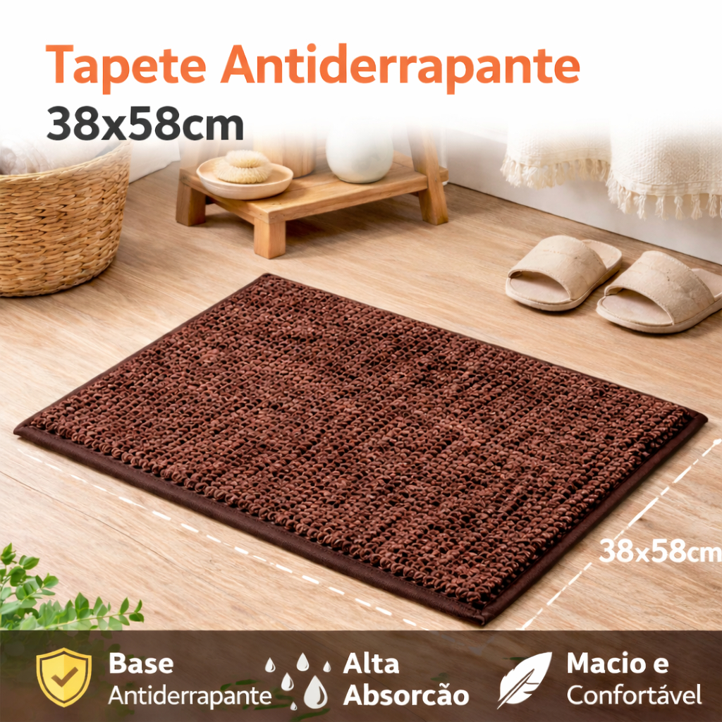 Tapete Banheiro Microfibra Grande Antiderrapante Bolinha Macarrão Várias Cores
