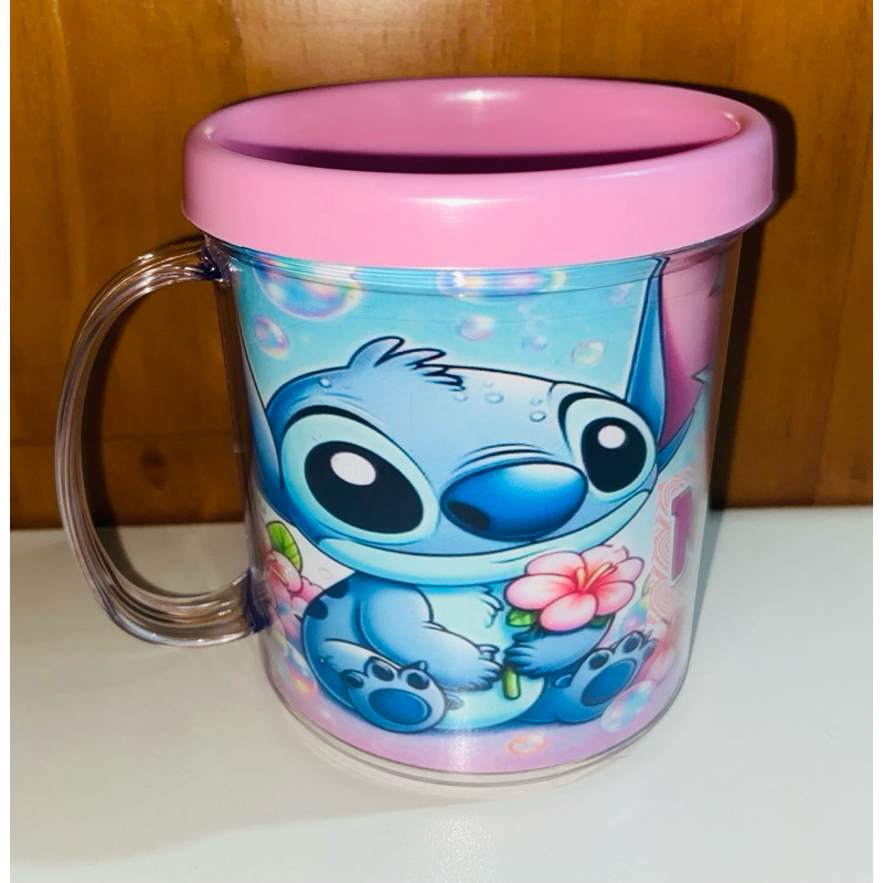 10 canecas acrílica personalizada para festa infantil lembrancinha Stitch