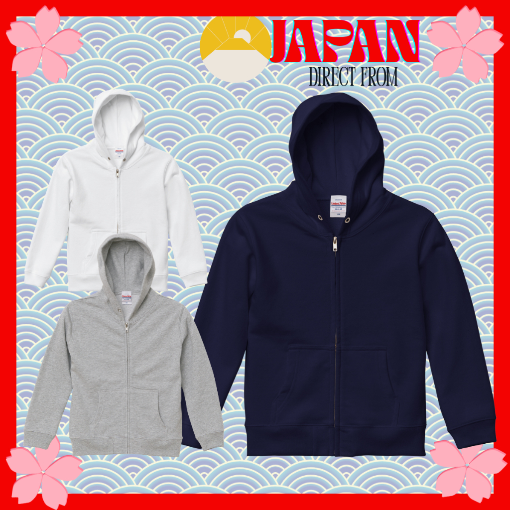 【Direct from Japan】United Athle Moletom 10oz Masculino Feminino Unissex Pulôver Gola Redonda Casual Pesado 521302