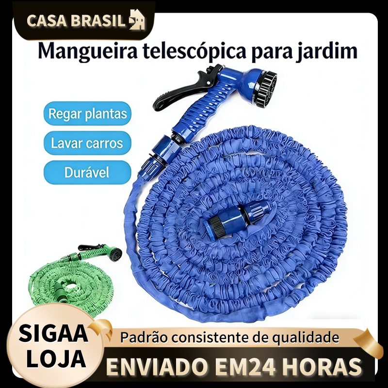 Mangueira Magica 15m/30m Flexível Irrigação E 7 Tipos De Jato em Oferta na Shopee