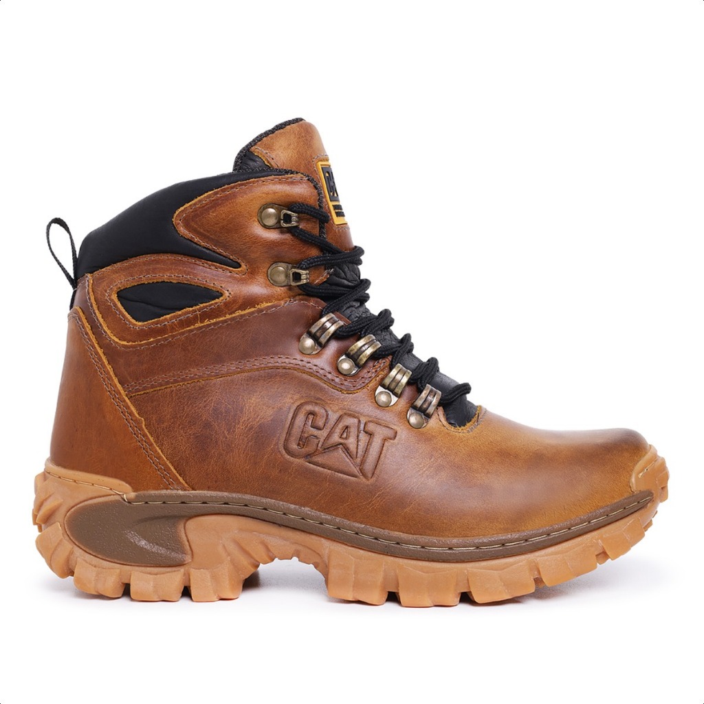 Coturno Masculina de Couro Nobuck Caterpillar Coturno Botas Botina Botinha Masculino 35 ao 46