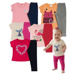 KIT COM 5 CONJUNTOS INFANTIL MENINA SORTIDOS TAMANHO 1 ANO em Oferta na Shopee