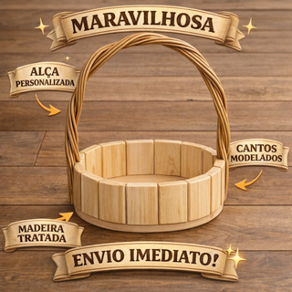 Kit 10 Cestos para Presente Fraldeira 16cm Oval Decoração Alça dupla em Oferta na Shopee