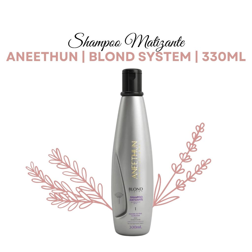 Aneethun Blond System Shampoo Matizador 300ml Loiro Grisalho em Oferta na Shopee