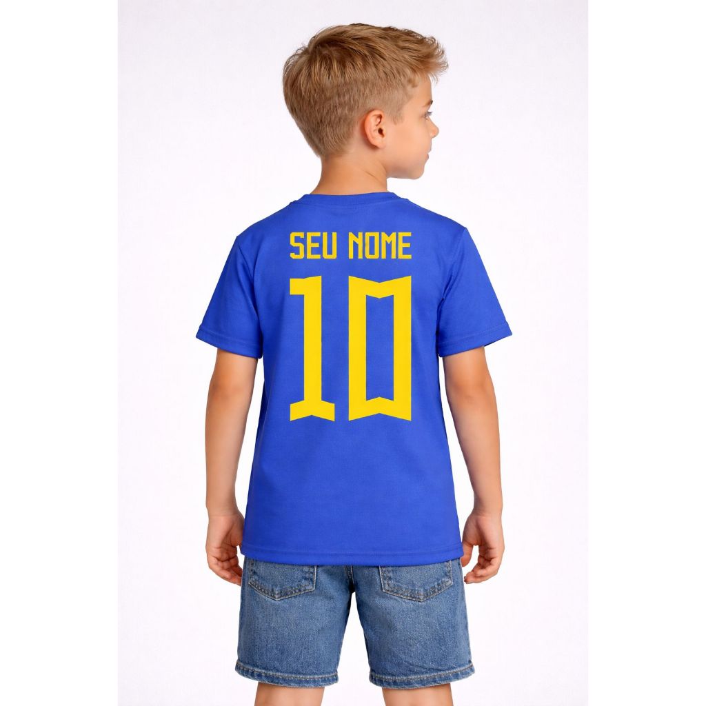 Camiseta Do Brasil Unissex Estampa Personalizada Em DTF Malha Premium 100% Algodão