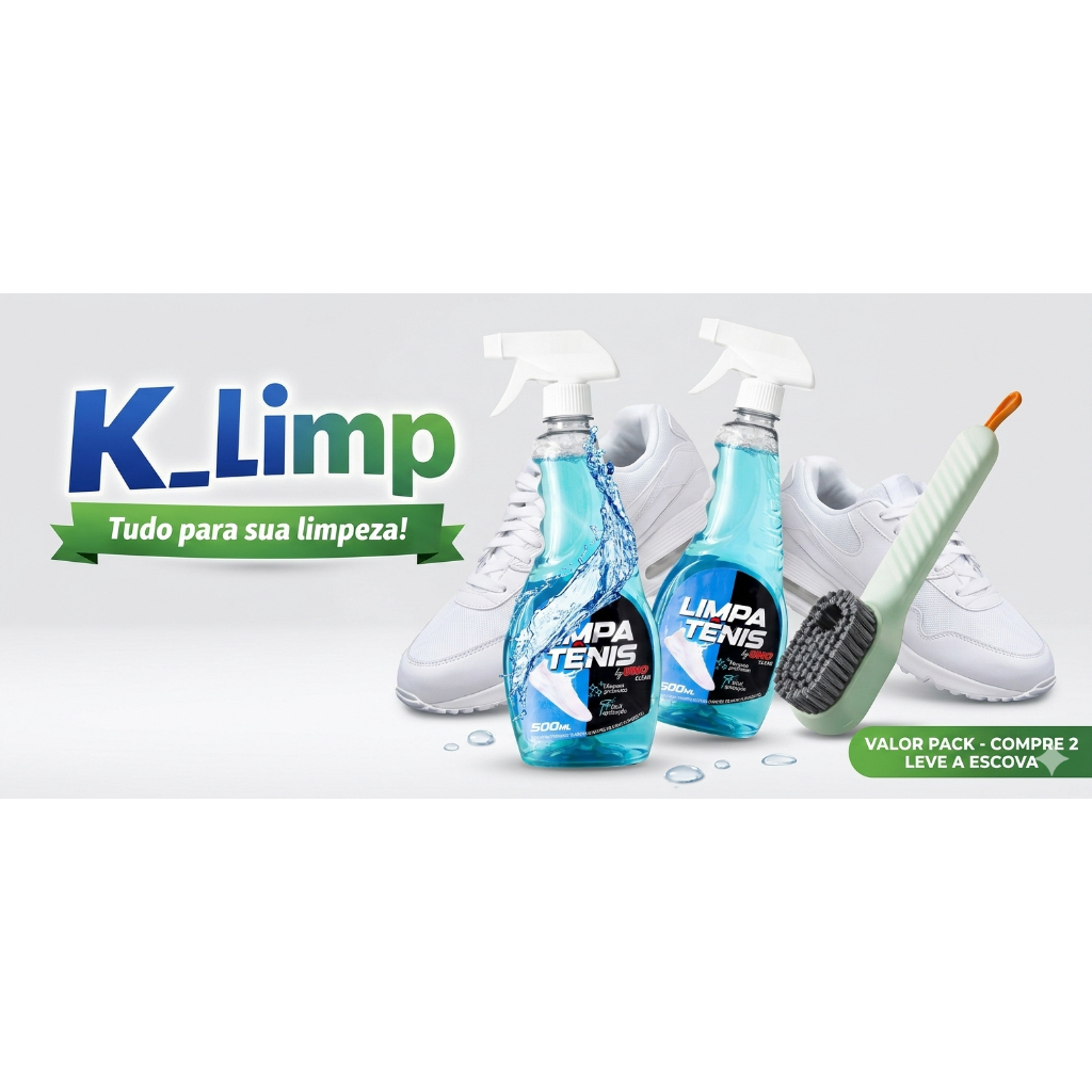 Kit 2 Limpa Tênis Spray Premium Provita 500ml + Escova de Limpeza