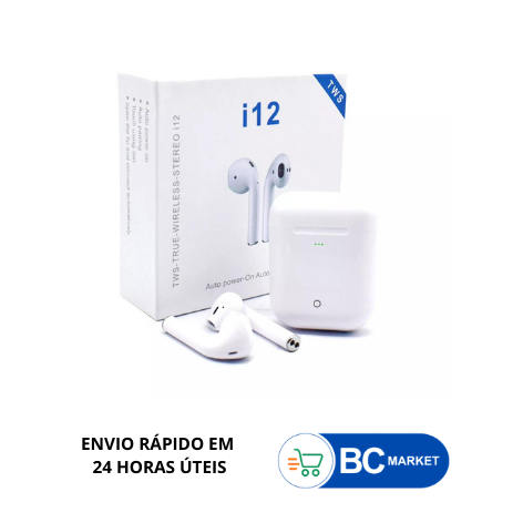 Fone Bluetooth i12 O fone de ouvido Bluetooth i12 TWS 5.0