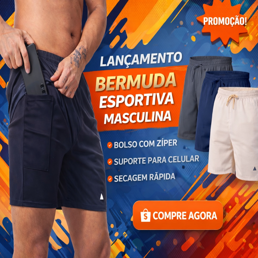 Kit 3 Bermudas Masculinas Dry Fit Secagem Rápida Academia Corrida Praia Treino Conforto