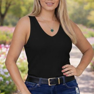 Blusa regata feminina alça larga grossa duna, tendencia basica elegante moda verão 2026