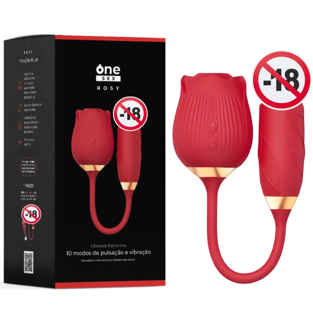 Sugador de Clitóris Duplo com Sugador em Formato de Flor Rosa e Vibrador Ponto G Aveludado em Oferta na Shopee