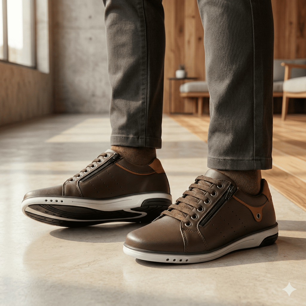 Sapatenis Masculino Star Fox Ziper e Cadarço Calce Casual A3