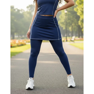 Calça Saia Legging Com Bolso Esportiva Moda Evangélica Fitness Academia Caminhada em Oferta na Shopee