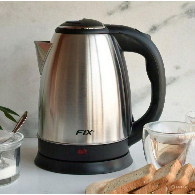 Chaleira Elétrica Jarra 220v Café Chá Inox 1,8L 1500W  Desligamento Automático Ferve Rápido