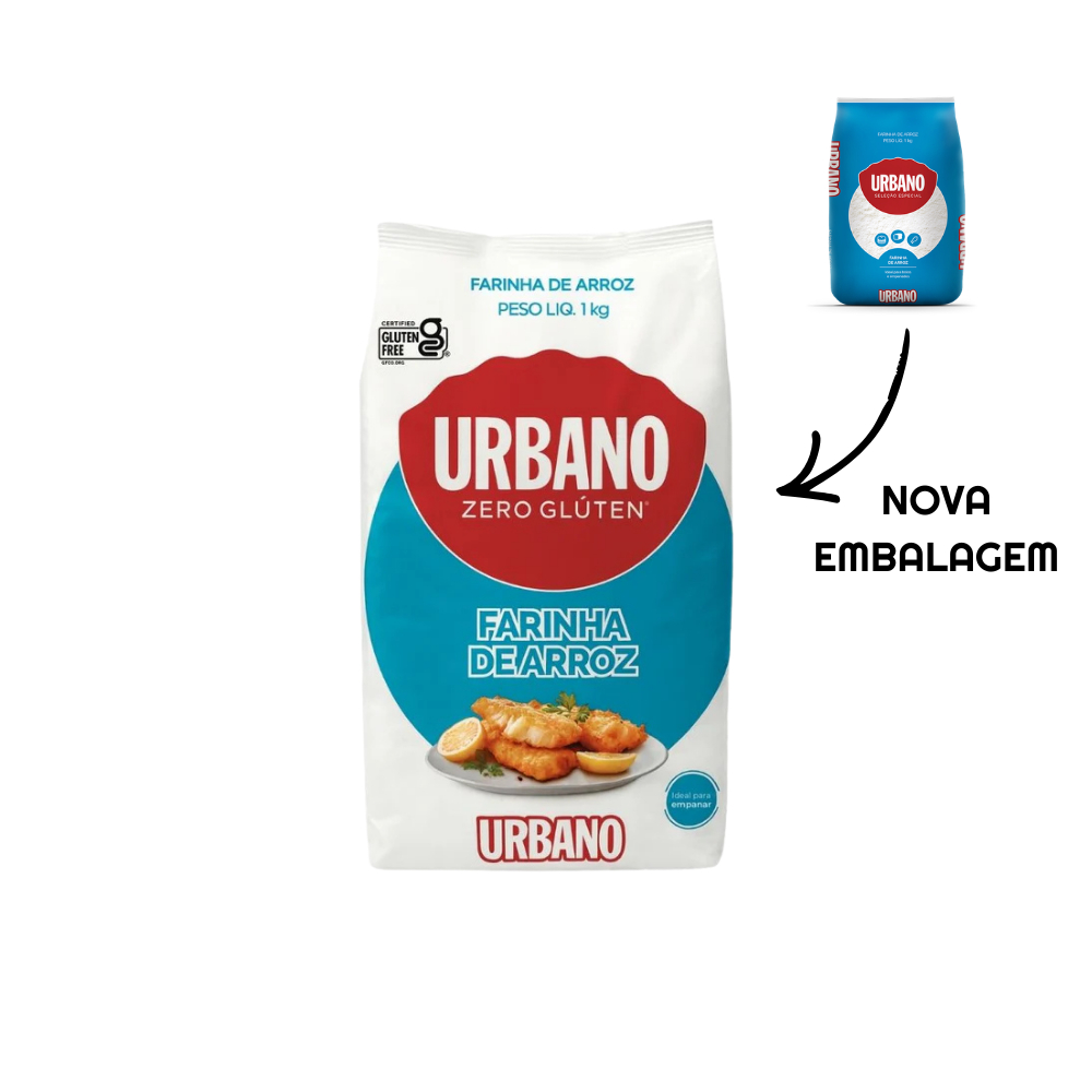Farinha de Arroz Sem Glúten Urbano 1 Kg em Oferta na Shopee