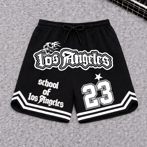 Bermuda Short Basquete Masculino Dry Fit Estampa Los Angeles 23 Streetwear Academia Confortavel Respiravel COD 805