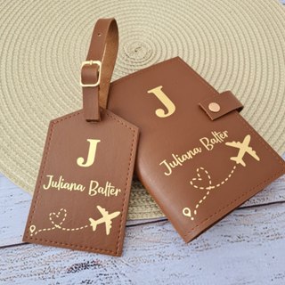 Capa Porta Passaporte duplo ou individual e 1 Tag de Mala em Oferta na Shopee