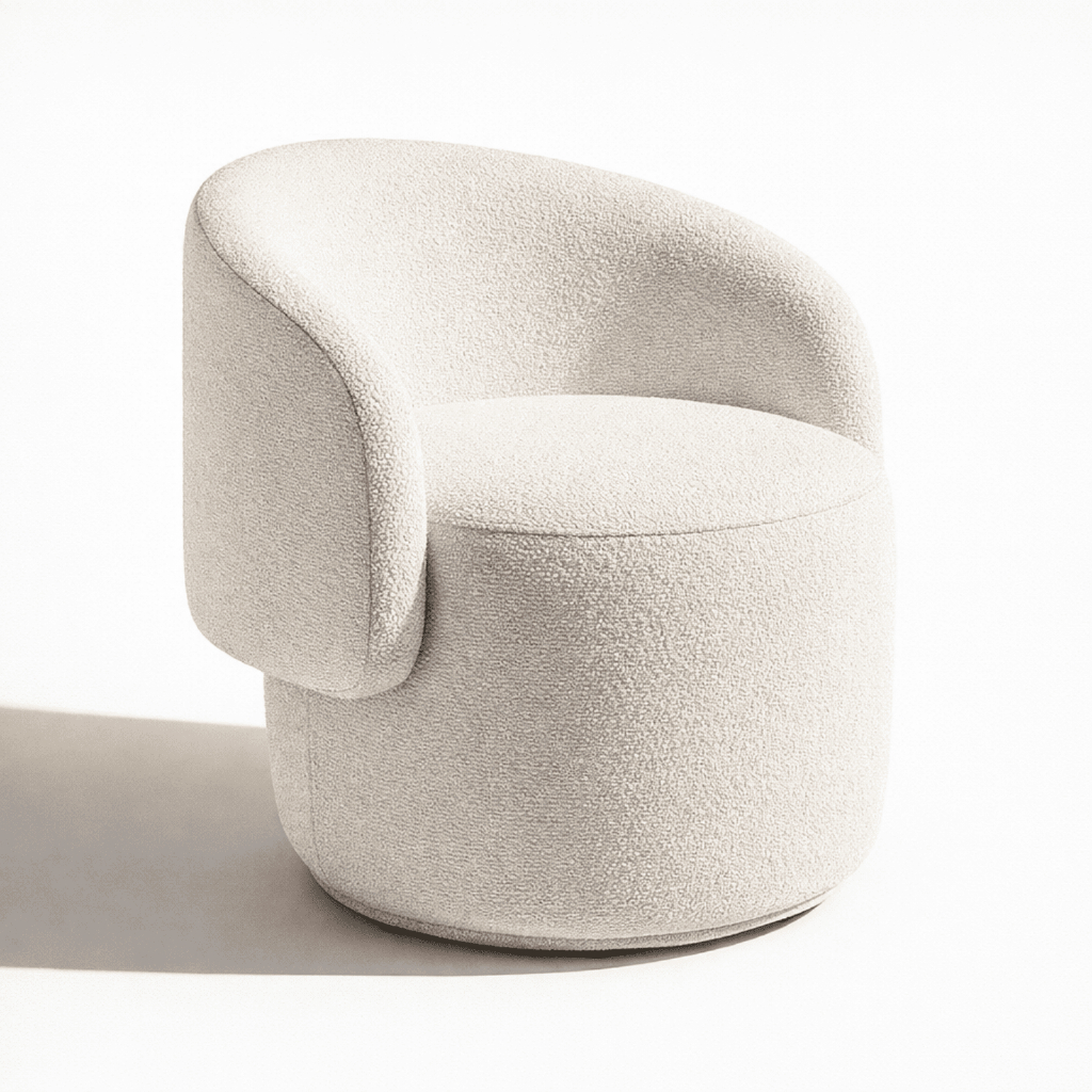 Poltrona Decorativa Aisha - Poltrona Para Decoração E Sala De Estar E Recepção Boucle Luxuoso