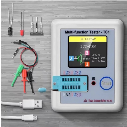 Multímetro LCR Testador TC1 – Capacitor, Indutor e Transistor