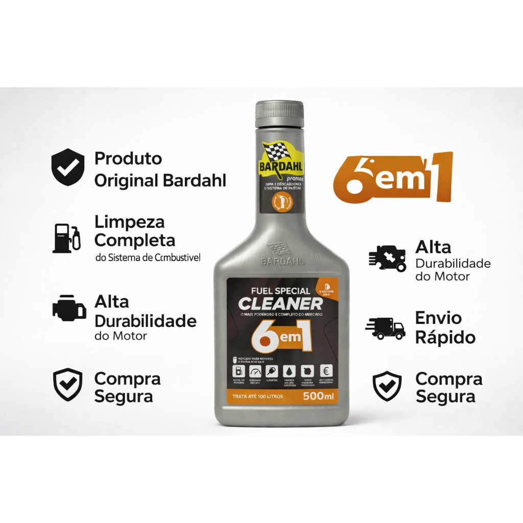 Bardahl Fuel Special Cleaner 6 em 1 Limpa Injetor Descarbonizante Aditivo Gasolina e Flex