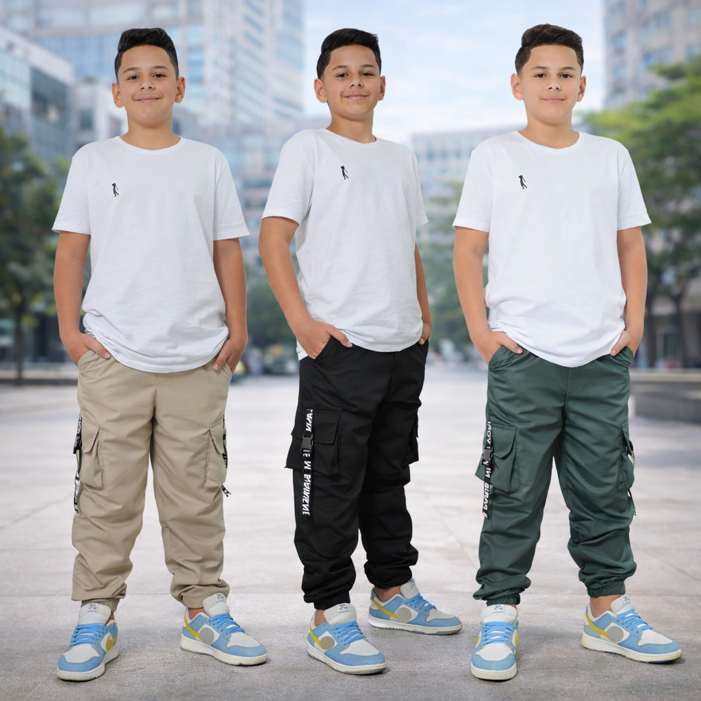 Calça Juvenil Jogger Cargo Infantil Menino Preta Verde Bege Tamanho 10 12 14 Anos 4 Bolsos Street Moda T Calça Juvenil Jogger Cargo Infantil Menino Preta Verde Bege Tamanho 10 12 14 Anos 4 Bolsos Street Moda T