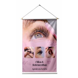 BANNER EM LONA ARTE PRONTA CÍLIOS E SOBRANCELHAS em Oferta na Shopee