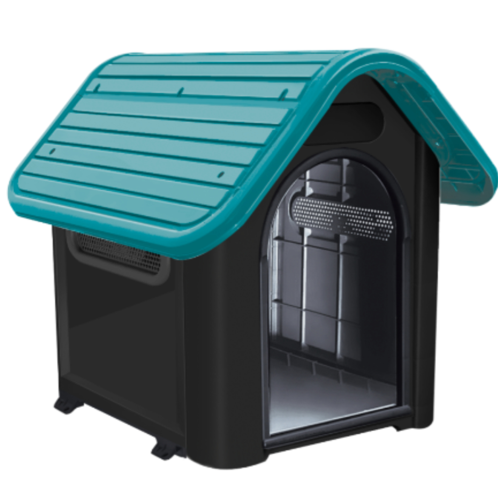 Casinha Casa Para Cachorro Plástico Porte Medio Dog Home Mec Pet N6 Black