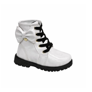 Bota Tratorada Infantil Feminina Branca - Tamanhos 20 a 34 em Oferta na Shopee