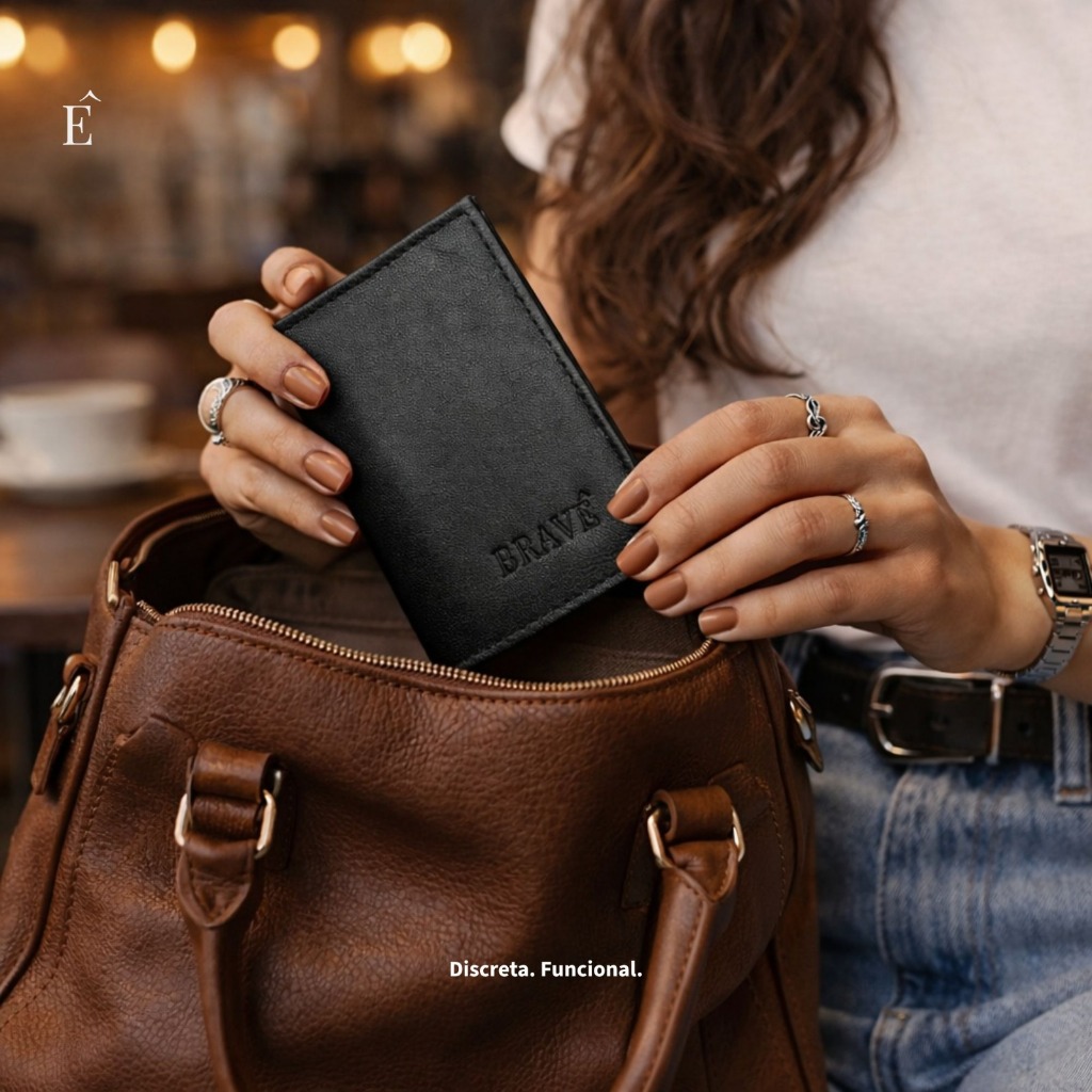 Carteira Feminina em couro premium com porta cartões cédulas documentos