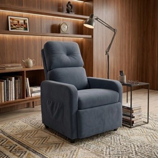 Poltrona Do Papai Vovô Maitê Suede Com Encosto Reclinável Retrátil Sala Estar Quarto Hospital Estética Amamentação - AV em Oferta na Shopee